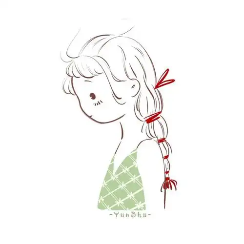 辫子简笔画头像女生头像 简笔画图片大全-普车都