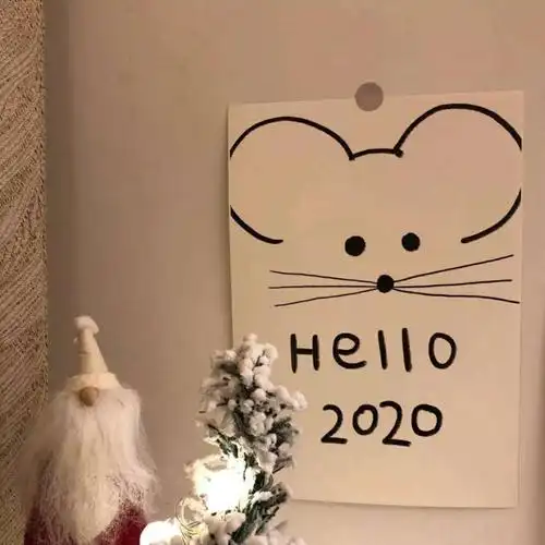 hello2020一组新年朋友圈背景图