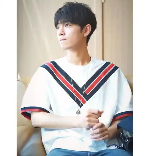 肖战同港味ins上衣百搭宽松夏季短袖t恤