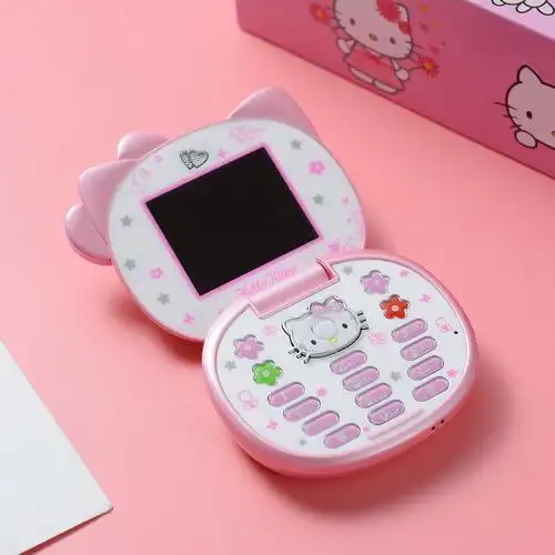 新款k688凯蒂猫翻盖手机卡通可爱学生儿童迷你手机外单热销小手机