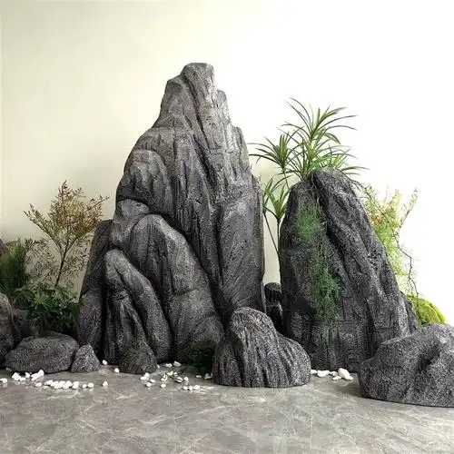 泡沫假山石头道具舞台表演橱窗婚庆美陈装饰太湖石造景摄影摆件
