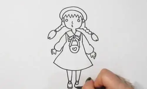 3-6岁儿童简笔画,人物简笔画,简笔画女孩,简笔画教程,简笔画图片