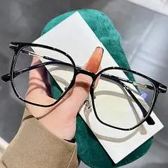 erilles161防蓝光镜片眼镜框架黑金色