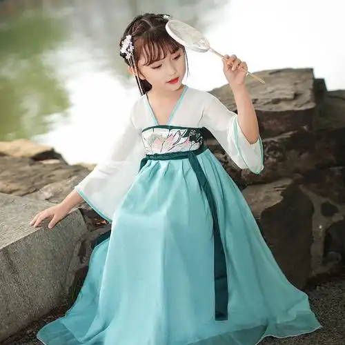 女童汉服超仙襦裙儿童中国风童装礼服连衣裙小女孩古装仙女服夏装