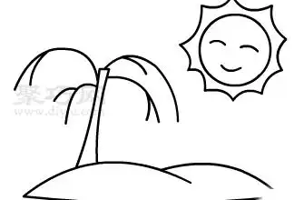 小朋友画晴天步骤一起来学晴天简笔画