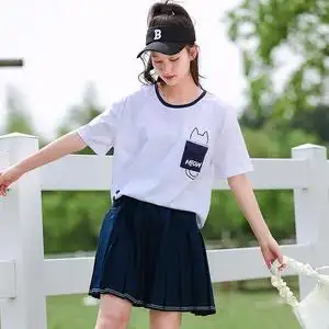 半身裙6中大童女装夏季12洋气百褶裙十岁女孩夏装短裙子8ghr113013