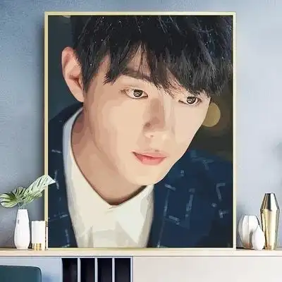 色画简约装饰肖装饰现代图画数字diy油画肖战diy