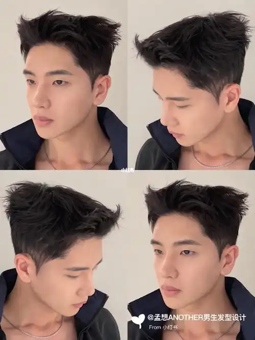 男生自然感服帖烫发型推荐男生韩式发型