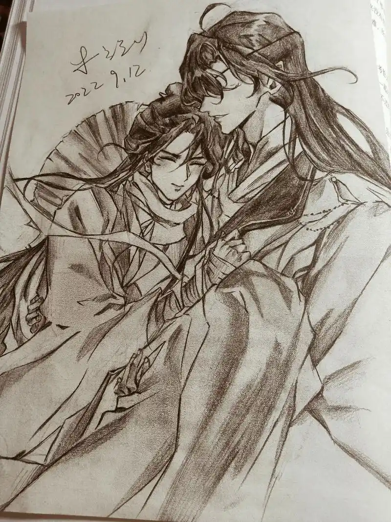 铅笔画 #绘画#画渣日常#手绘#天官赐福 - 抖音