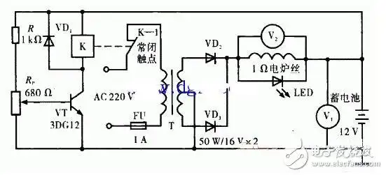当12v蓄电池充满电后其端电压上升到13.