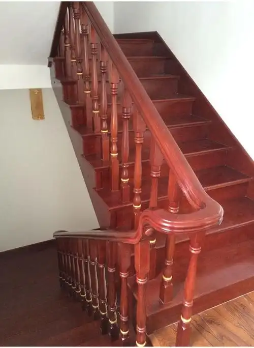实木楼梯定做扶手立柱踏步家用室内阁楼楼梯木扶手配件