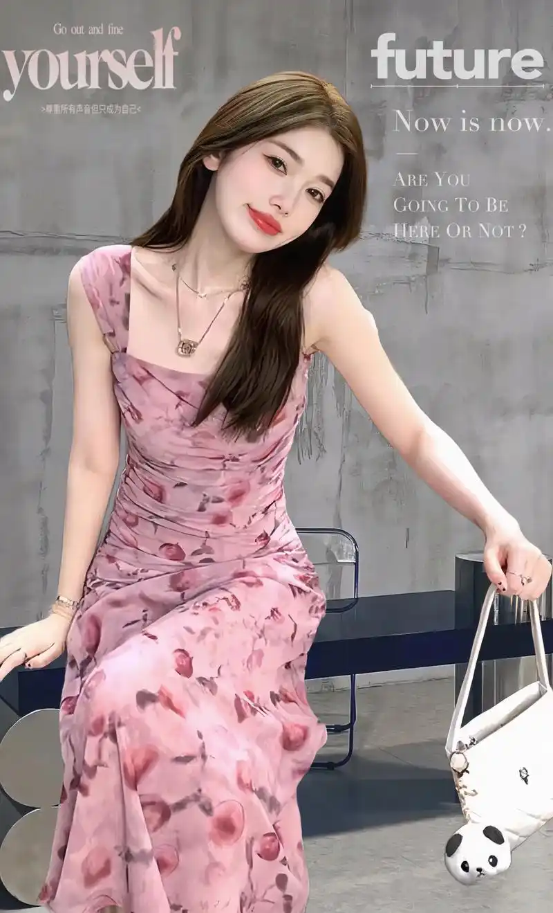 这条粉雾玫瑰粉色碎花连衣裙一眼就心动了!姐妹们~ 粉雾玫瑰乔 - 抖音