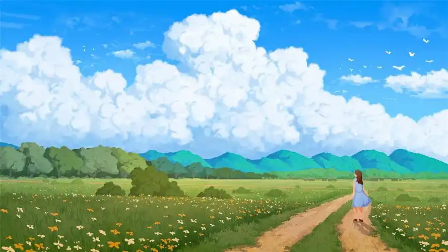 小清新二次元手绘高清桌面壁纸