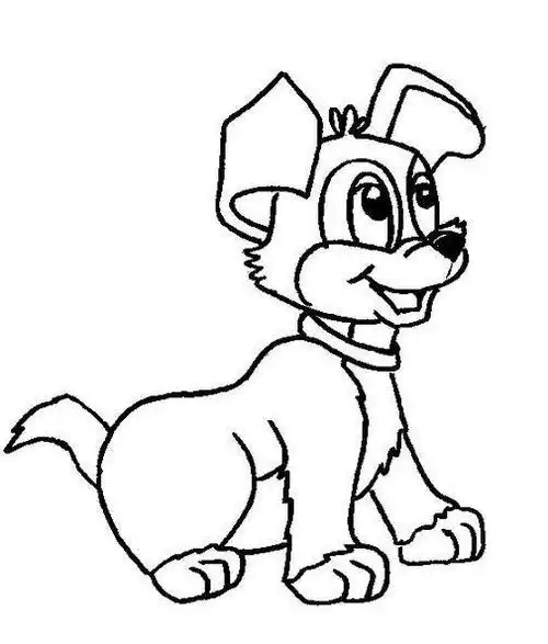 小黄狗简笔画视频教程 简笔画图片大全-蒲城教育文学网