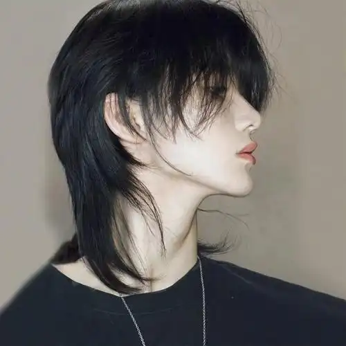 蒙倩mengqian狼尾头假发男全头套式日系鲻鱼头男士长发