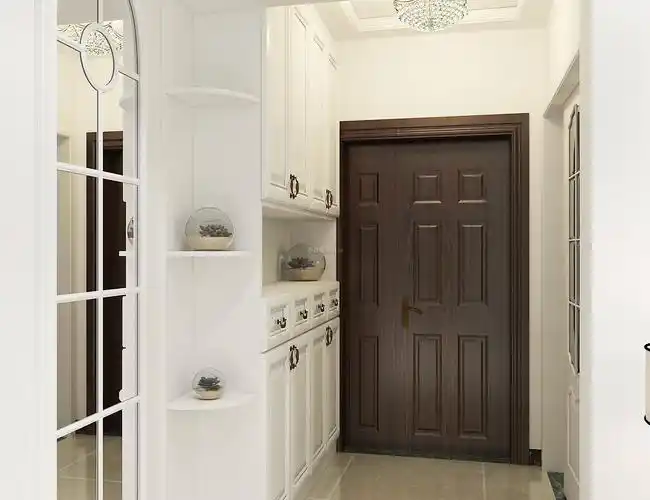 欧式风格房子入户玄关装潢设计图片赏析2019_装修123效果图