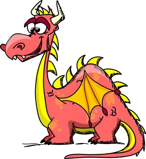 可爱的卡通龙图片[矢量图,eps]
