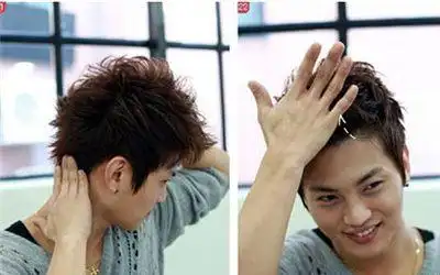 长刘海男生怎么吹发型 男生吹发型技巧图解(6)