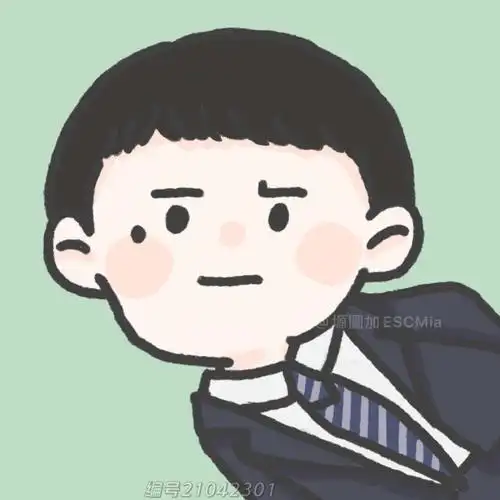 歪头卡通男头像