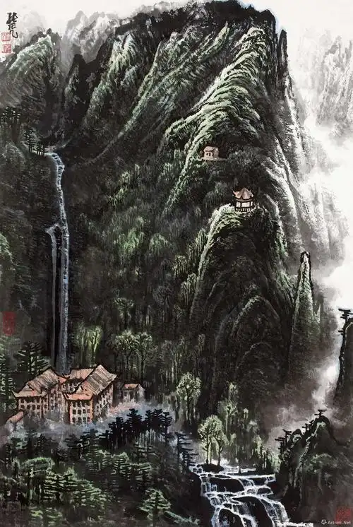 黄山北海写生_《中国近现代名家画集·张凭》_张凭作品展_张凭在线