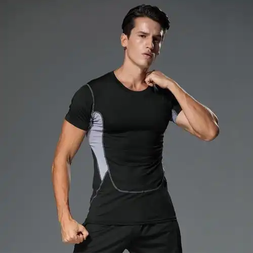 紧身衣男健身服运动跑步套装篮球训练速干衣男士高弹t恤健身衣服