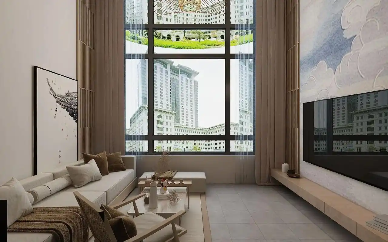 105平米,顶层高举架复试,装修效果图!毛坯 - 抖音