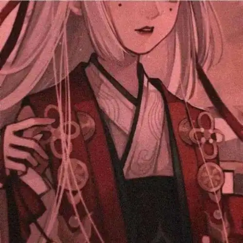 红色系古风女生头像