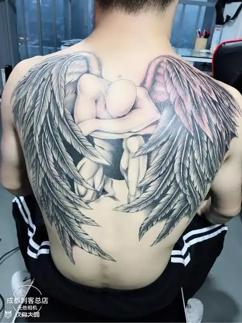 堕落天使_纹身图案手稿图片_王秋实的纹身作品集