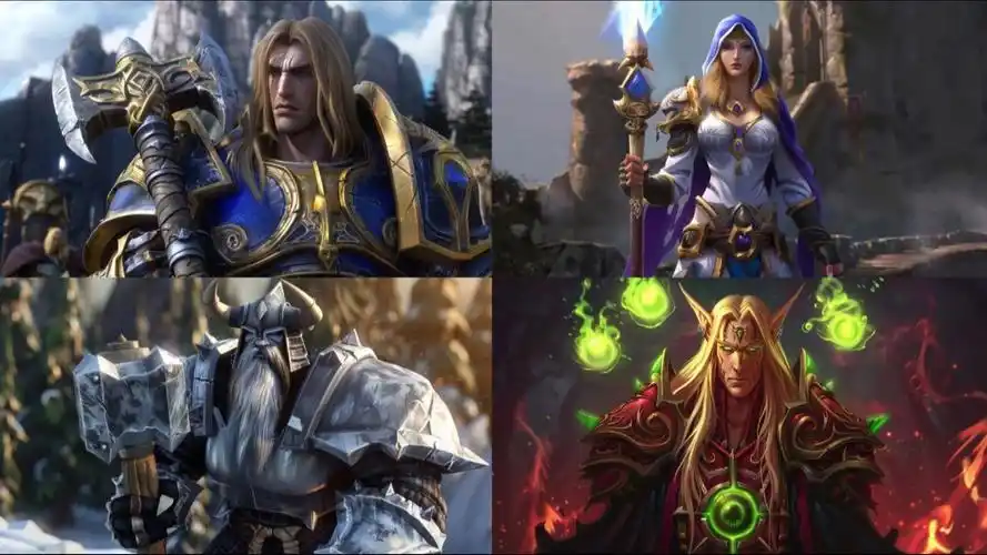 《魔兽争霸3》人族战役英雄:阿尔萨斯,乌瑟尔,吉安娜,穆拉丁,凯尔萨斯