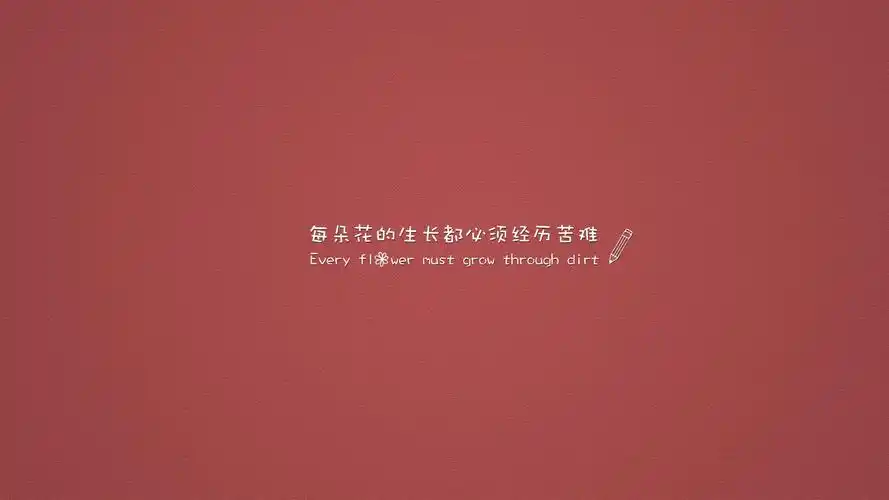 其它,文字壁纸,励志,简约,每朵花的成长都必须历尽苦难壁纸
