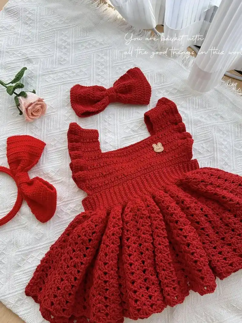 大蝴蝶结蓬蓬公主裙.#爱生活爱编织 #钩针图解 #手工diy - 抖音