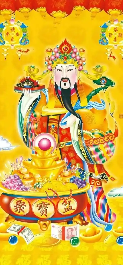 分享一组好运招财 财神爷壁纸    财神爷会眼熟我的05#财神壁纸