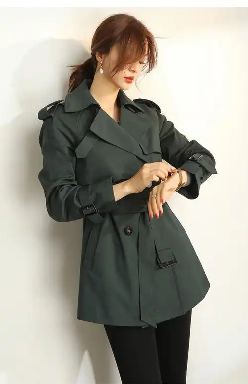 蔓斐媞诗轻奢品牌高端女装韩版风衣女短款小个子2021春季流行新款港风