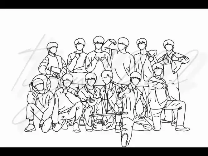 tf家族tf家族三代线描画浅浅描个画吧