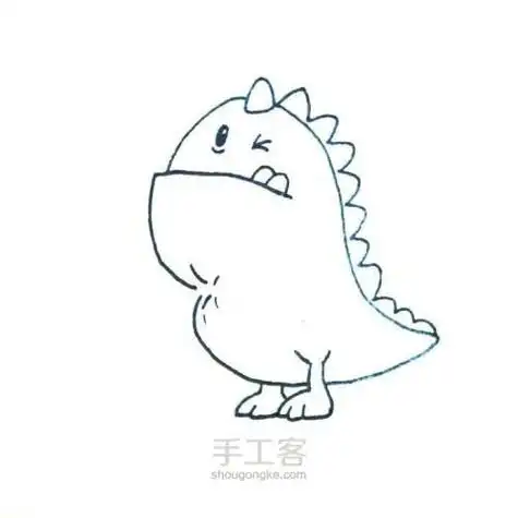 素描简笔画画一个阿贡