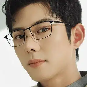 眼镜男士可配有度数眼睛全框商务大脸宽超轻纯钛框镜架可上翻近视眼镜