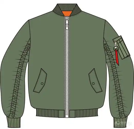 [款式图] 空军夹克款式图