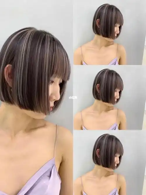 短发光线染|局部10%漂染|||#对于喜欢欧美风的女生来说
