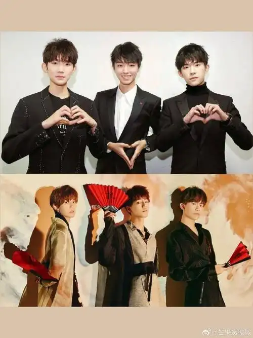 王俊凯,王源,易烊千玺2023年首张合照,tfboys十周年演唱会排练现场!