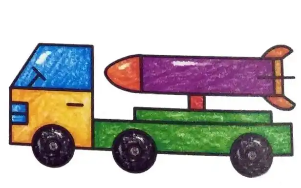 【导弹车简笔画大全】儿童学画导弹车简笔画彩色图片大全,图片,简笔画