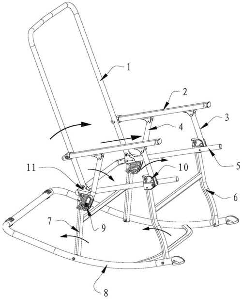 折叠摇椅的制作方法