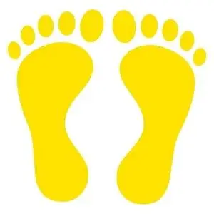 优质幼儿园夜光地贴荧光大小脚印脚丫安指示提示标示标贴标识标