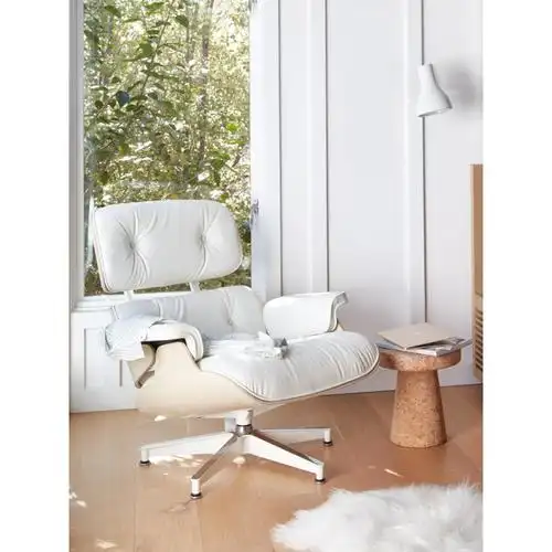 定制acreofforest 意式家居椅时尚轻奢单人沙发 设计师伊姆斯躺椅 白