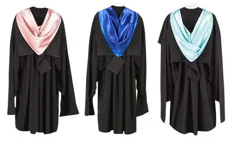 理,工,农,医,军事六大类,采用不同的饰边颜色区分;②:每套学位服由