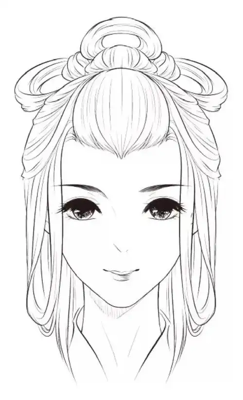 古风人物头发 练习