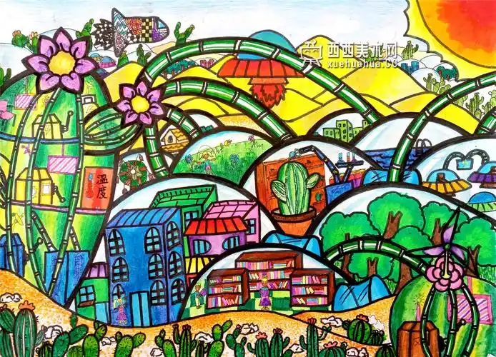 一等奖小学生获奖科幻画《奇异百果树》欣赏