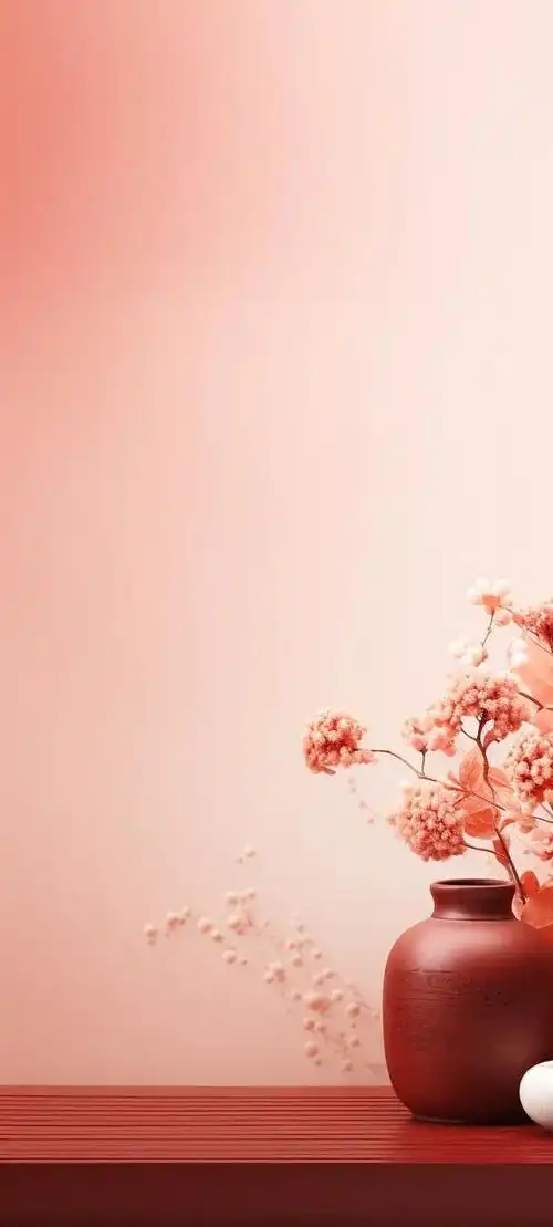 撩人的胭脂红,淡雅的粉黛,这些色彩在壁纸中