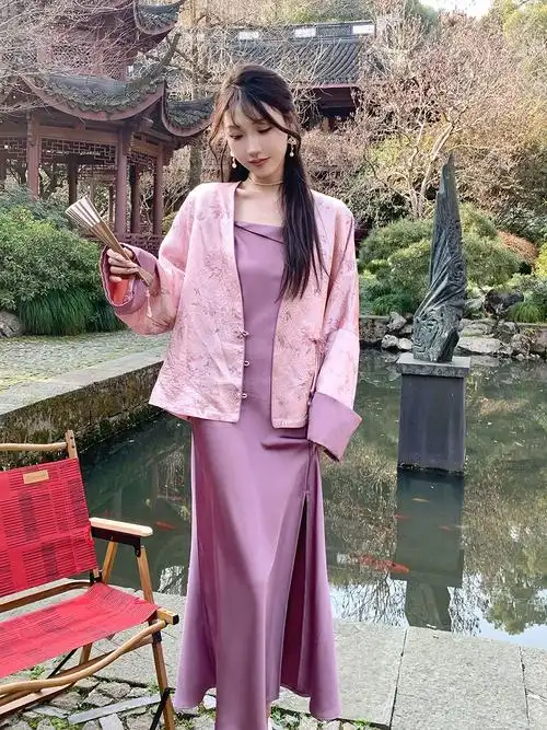 新中式套装穿搭一整套女春秋2024新款裙子两件套国风时尚果果家