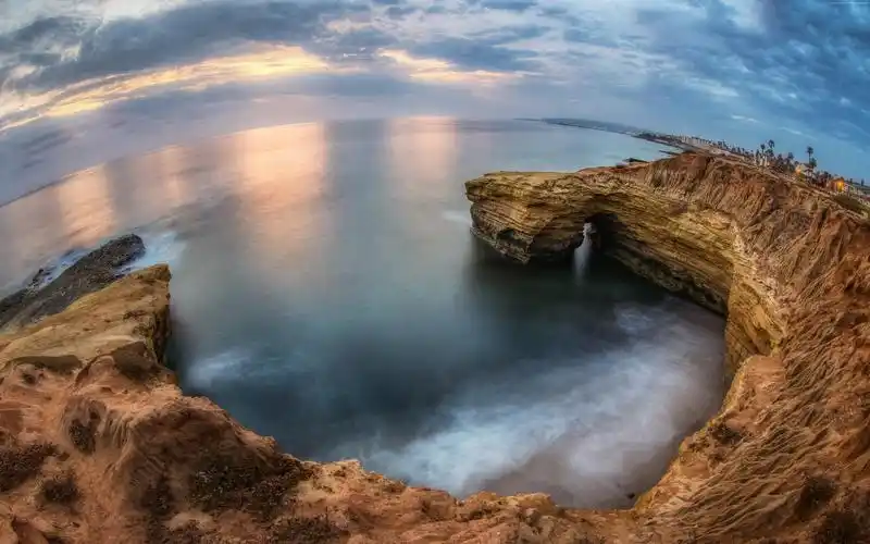 圣地亚哥4k高清壁纸日落日出悬崖海海洋水天空云水平1920x1080分辨率