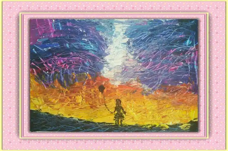 水粉画《梦途》  参赛选手:201班  赵鹤梅  指导老师:梅镇海